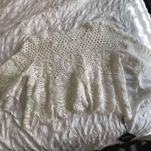 White lace coverup